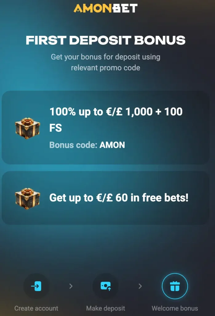 Amonbet First Deposit Bonus