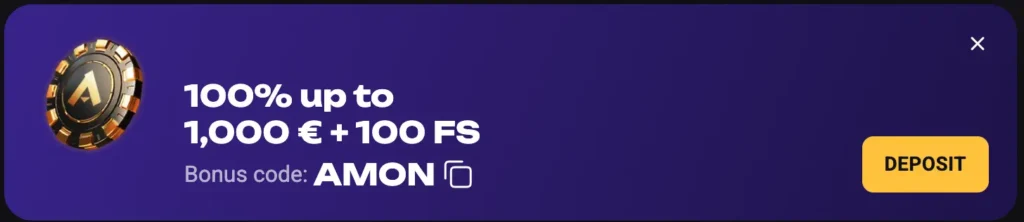 Amonbet Welcome Bonus Code