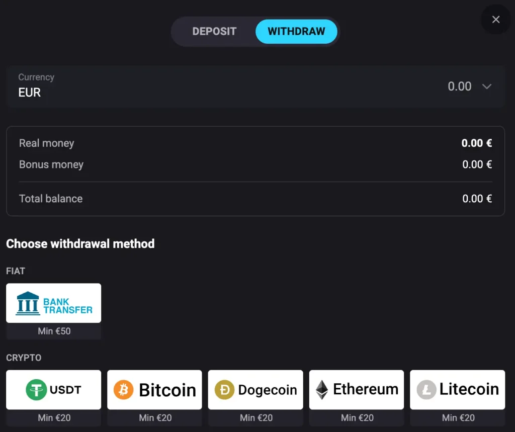 Amonbet Withdrawal